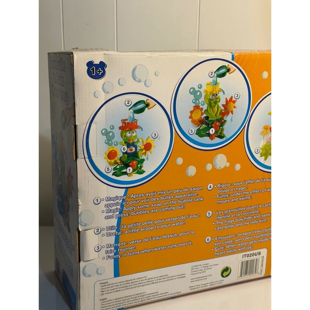 Lexibook Interactive Frog Bath Play Toy Green Yellow Blue Sunflower Lily Pad NEW